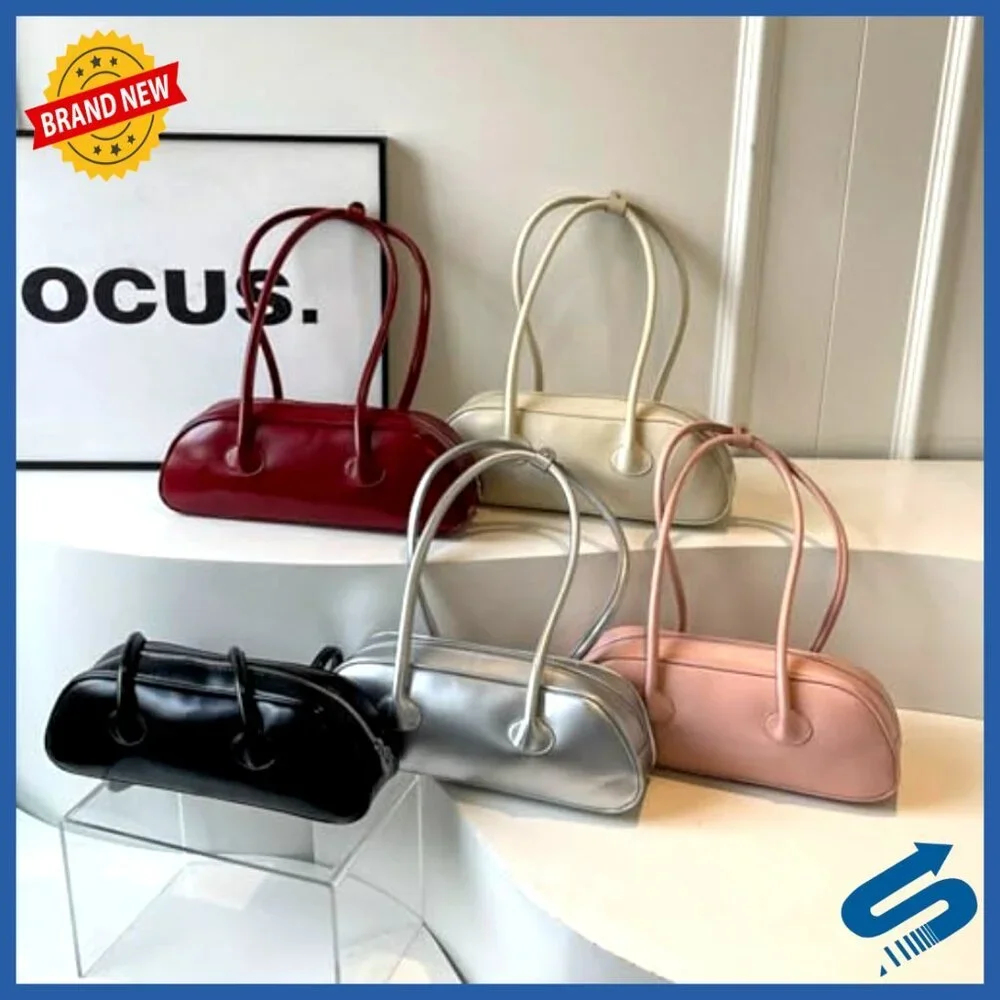 PU Leather Hobo Shoulder Bag with Top Handle - Waterproof Fashion Tote